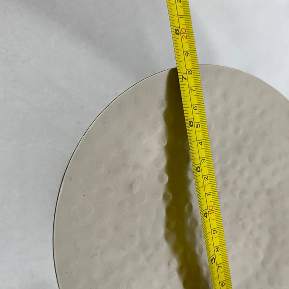 HAMMERED METAL CANDLE HOLDER/RAISER/CAKE PEDESTAL - Picture 4 of 6